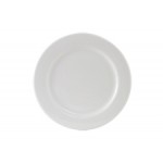 7.5" Plate, Alaska, Wide Rim Rolled Edge, Bright White, EACH
