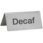 Tent Sign, Decaf, S/S, EACH