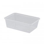 Plastic Rectangle Container Clear 750ml