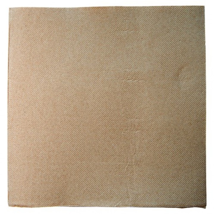 Paper Lunch Napkins Kraft Brown 1/4 Fold 300x300mm