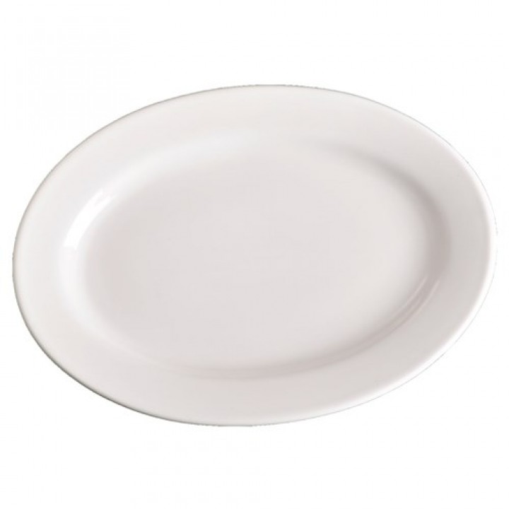 Basics Oval Plate White 355mm