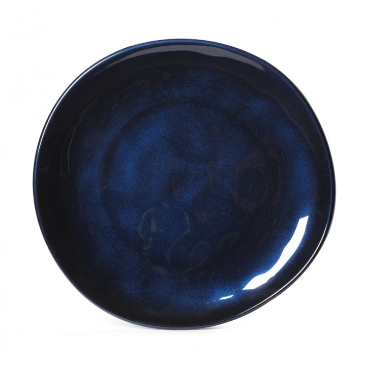 10.5'' Irregular Round Coupe Plate, Cosmo Blue, Melamine  - 12/Case