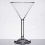 10 oz. Martini Glass, Clear, SAN  - 24/Case