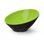 24 oz. Cascading Bowl, Green/Black, Melamine  - 6/Case