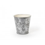 4'' Dia. Round Galvanized French Fry Cup w/ Ivory Powder Coated Interior  - 72/Case