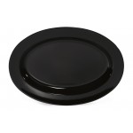 21''x15'' Oval Platter, Black, Melamine  - 12/Case