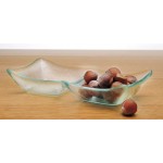 2-Comparent Glass Bowl with 3 oz. Comparents, Jade, Glass - 1/Case
