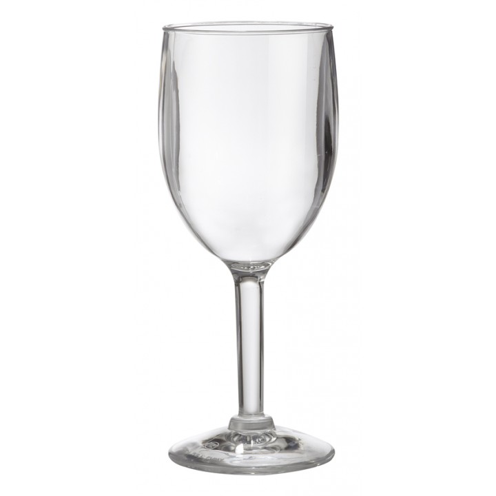 8 oz. Wine Glass, Clear, SAN  - 24/Case