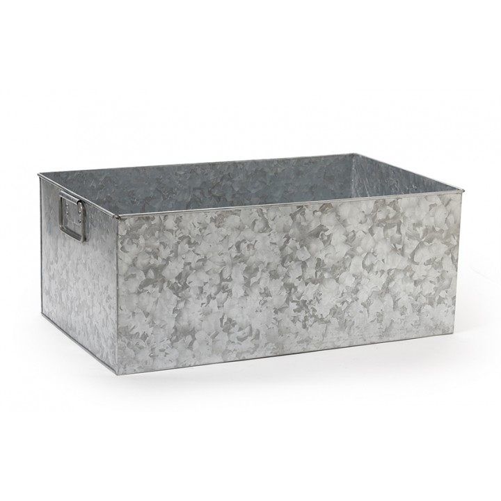 8.5 gal. 20''x12'' Rectangular Galvanized Beverage Tub  - 1/Case