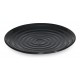 15'' Round Plate, Black, Melamine  - 6/Case