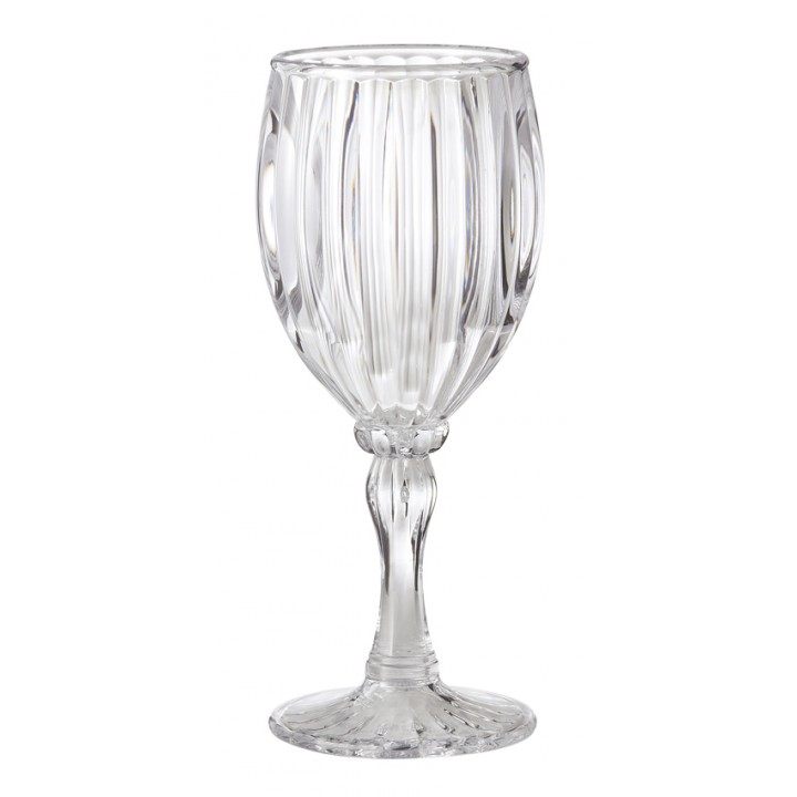 8 oz. Fluted Wine Glass, Clear, SAN  - 24/Case
