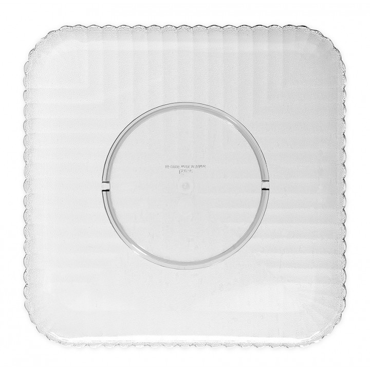 12'' Square Plate, Clear, PC  - 12/Case