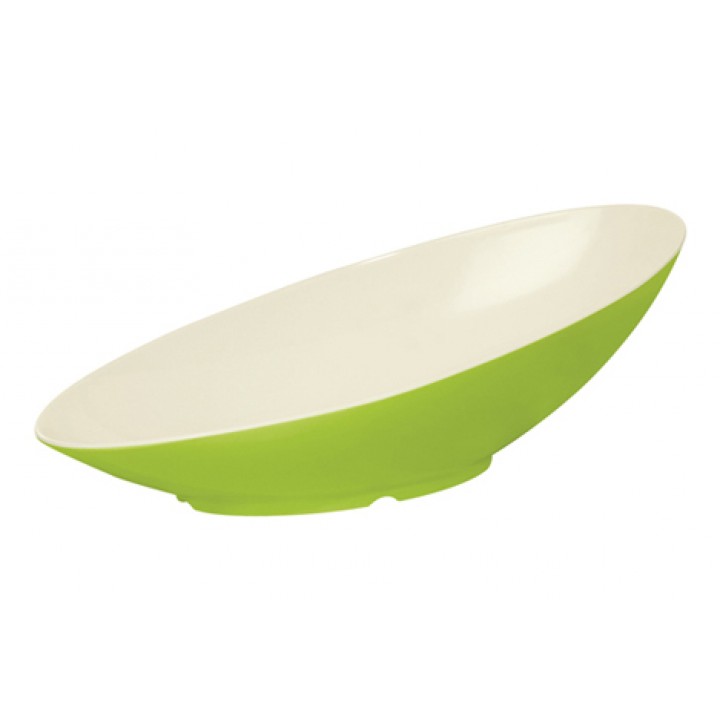 2.5 qt. Oval Cascading Bowl, Keylime, Melamine  - 6/Case