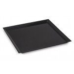 24'' Square Display Plate, Black, Melamine  - 1/Case
