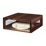 14.75''x12.75'' Rectangular Stackable Wood Bread Box with Acrylic Drawer  - 1/Case