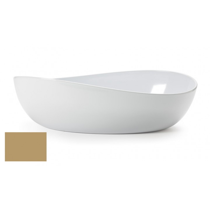 6 qt. Oval Bowl, Latte, Melamine  - 3/Case