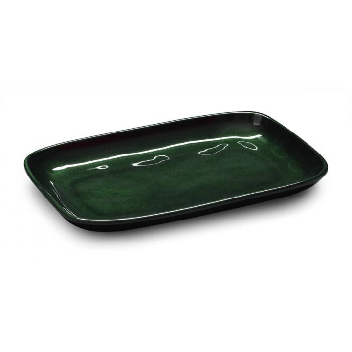 12''x7.5'' Irregular Rectangular Platter, Cosmo Green, Melamine  - 12/Case