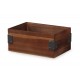 9''x6'' Rectangular Stackable Wood Display Box with Metal Brackets / Condiment Organizer  - 12/Case