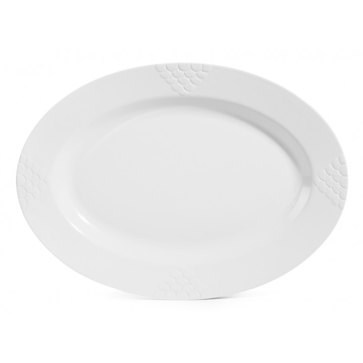 23.25''x16.75'' Oval Platter, White, Melamine  - 6/Case