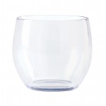 8 oz. Stemless Wine Glass, Clear, SAN  - 24/Case