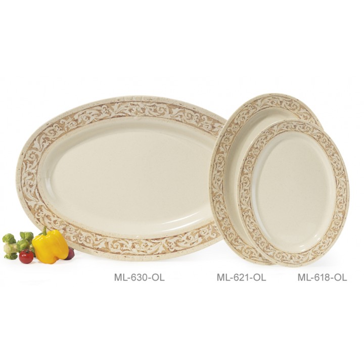 18''x13.5'' Oval Platter, Olympia, Melamine  - 12/Case