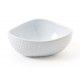 10 oz. Freestyle Triangle Bowl, White w/ Weave Texture, Melamine  - 12/Case