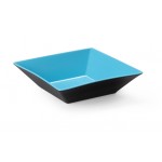 2.5 qt. Square Bowl, Blue/Black, Melamine  - 6/Case