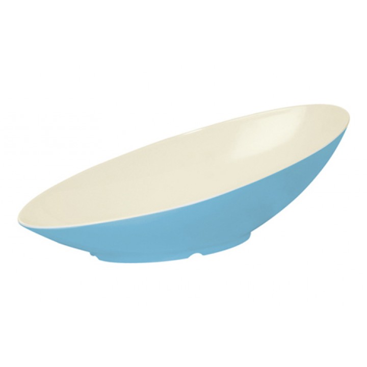 2.5 qt. Oval Cascading Bowl, Seabreeze, Melamine  - 6/Case