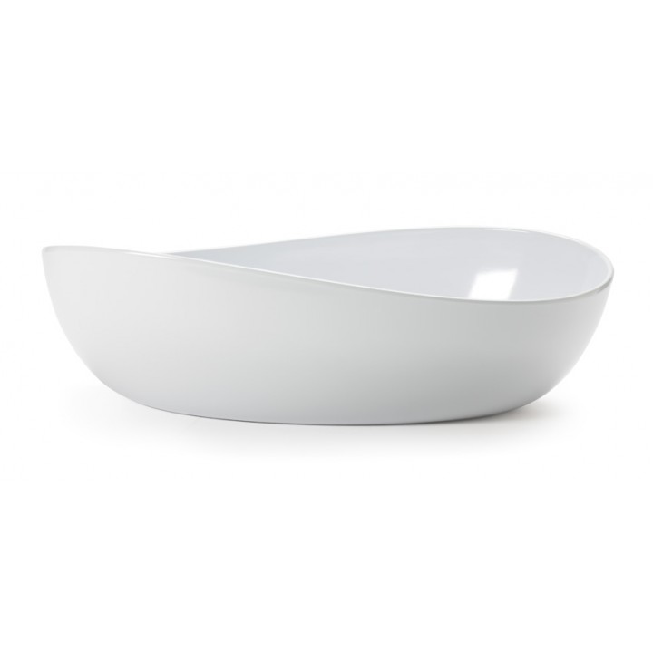 6 qt. Oval Bowl, White, Melamine  - 3/Case