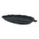 25''x13.75'' Leaf Platter, Black, Melamine  - 6/Case