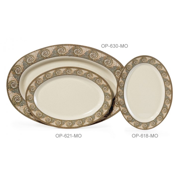 21''x15'' Oval Platter, Mosaic, Melamine  - 12/Case