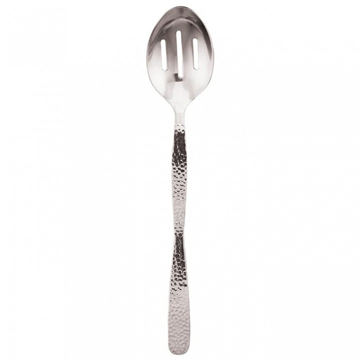 Stainless Steel, Hammered Slotted Spoon, 12 L - 72/Case