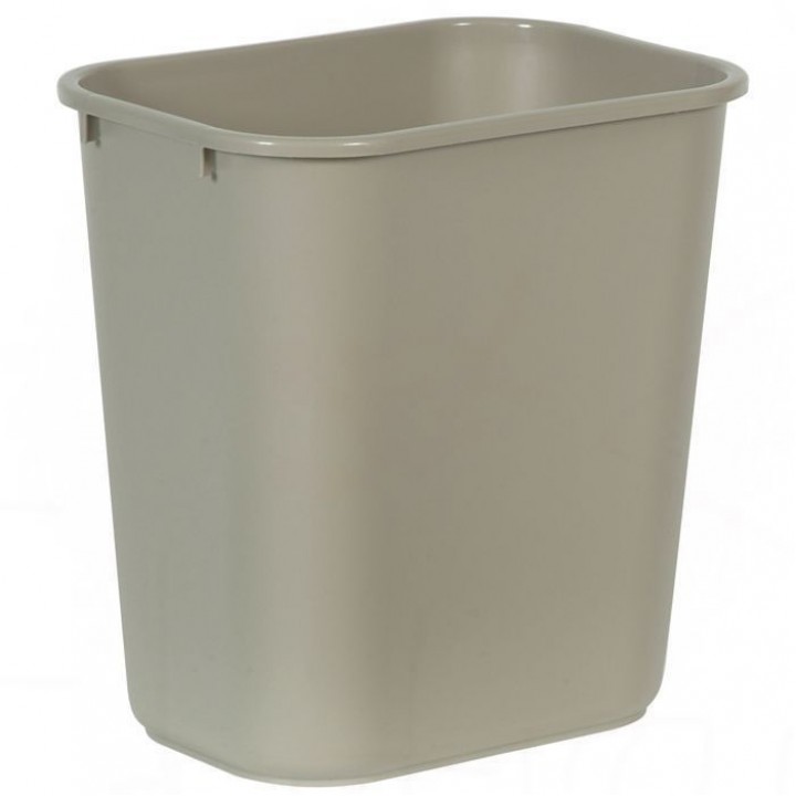 Rubbermaid Commercial FG295600BEIG Deskside Wastebasket, 7 gallons, 28-1/8 quart Capacity