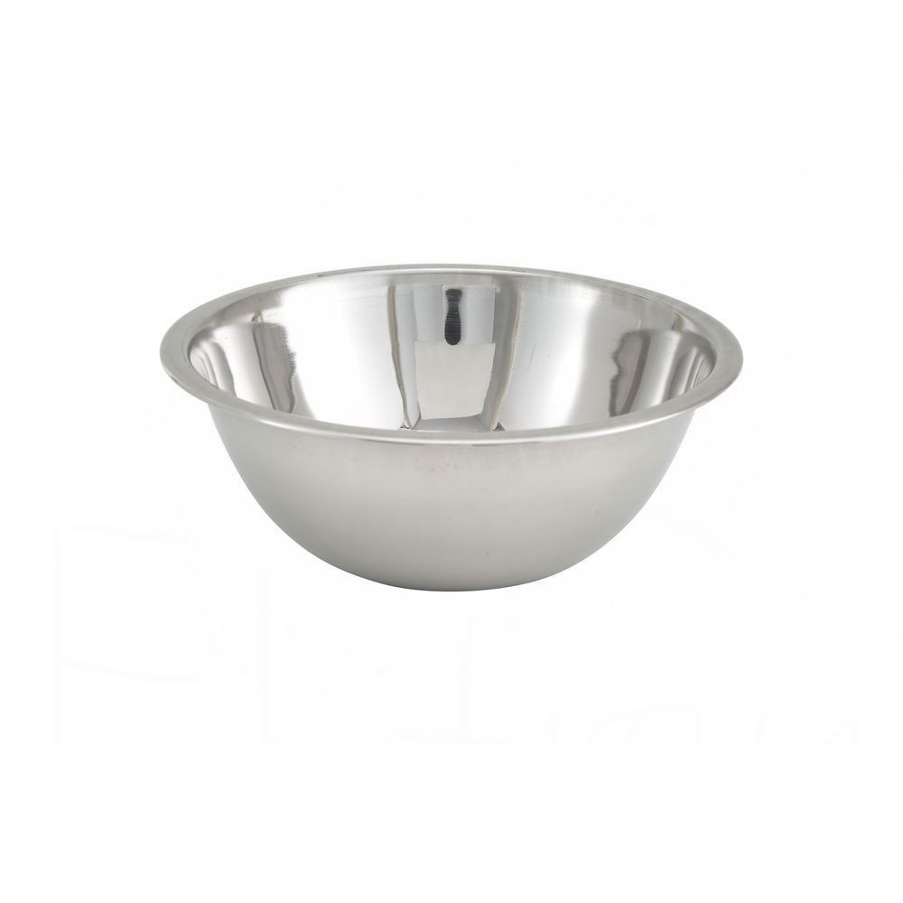 Mixing Bowl, Shallow, Heavy-Duty Stainless Steel, 0.65mm