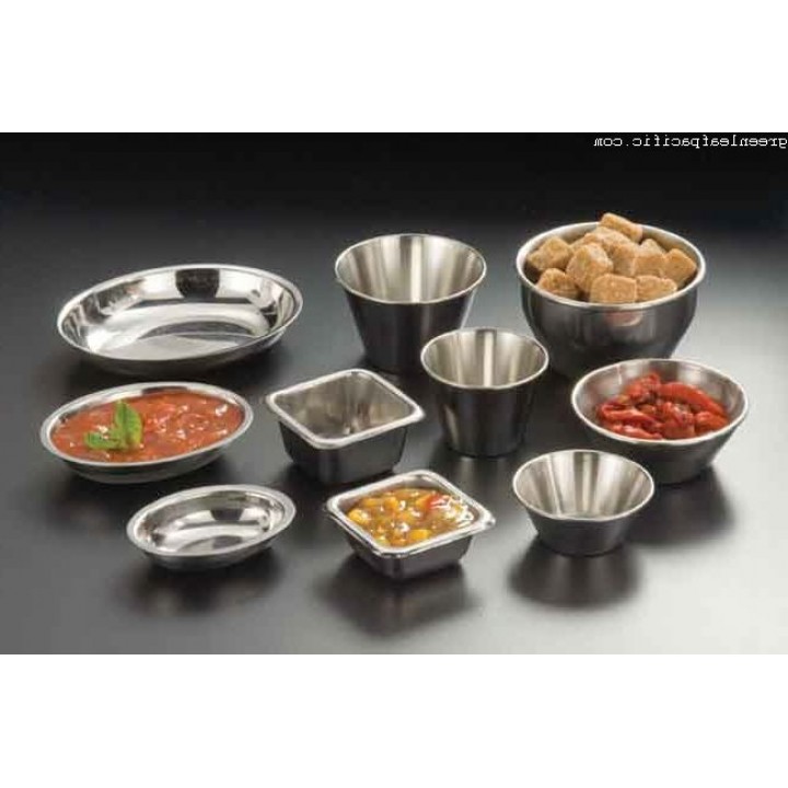 Sauce Cup, Stainless Steel, Square, 1.5 Oz. 2-3/8 Dia.x1 H - 576/Case