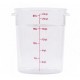 21 Ltr Round Storage Container, PC, Clear - 6/Case