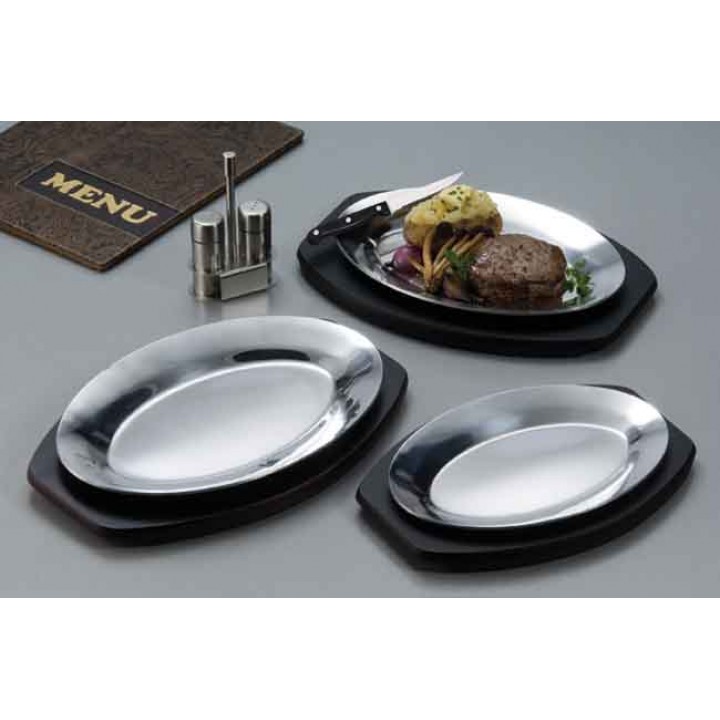 Sizzle Platter, Aluminum, 10-1/2 L 10-1/2 Lx7 W - 36/Case