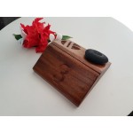 140x140x45 mm Menu Holder. Outlet logo & table number engraving included. Raintree. Oil finish.