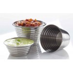 Sauce Cup, Stainless Steel, Ribbed, 2.5 Oz. 2-1/4 Dia.x1-3/4 H - 576/Case