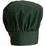 13" Chef Hat, Velcro Closure, Green - 24/Case