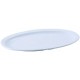13" x 8" Oval Platters, Narrow Rim, Melamine, White - 12/Case