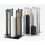 Cal-Mil 1133-13 One by One Revolving Cup/Lid Organizer (Black)
