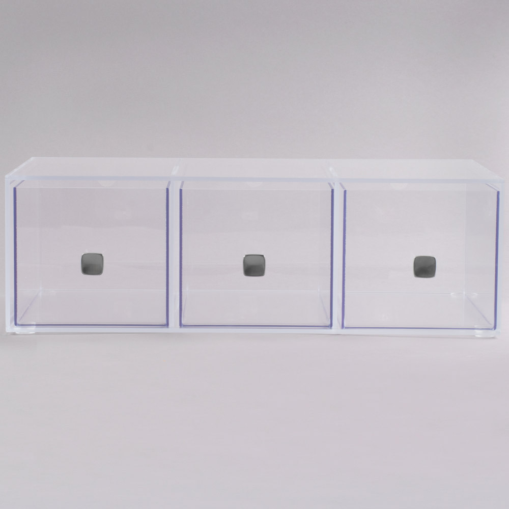 Cal Mil 1479 Eco Modern Three Drawer Acrylic Bread Box For 1471