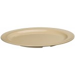 8" Round Plates, Melamine, Tan - 12/Case