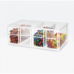 Cal-Mil 393 Acrylic Topping Dispenser (13Wx8Dx5H - 4 Drawer)