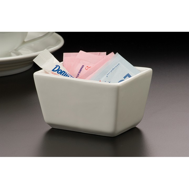 5 Oz. Ceramic Sugar Packet Holder, White - 48/Case
