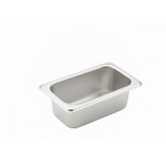 1/9 Size Steam Pan, 2.5", 25 Ga StraiGHT-Sided, S/S - 12/Case