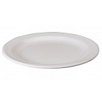7.5" Round Dessert Plates, Melamine, White - 12/Case