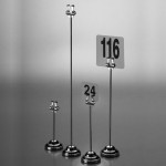 Number Stand, Stainless Steel, Weighted, Harp-Style, 12 H 12 H - 72/Case