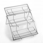 Stand, Chrome, Three-Tier Arch, Large 21 Lx15-1/4 Wx12-3/4 H - 1/Case